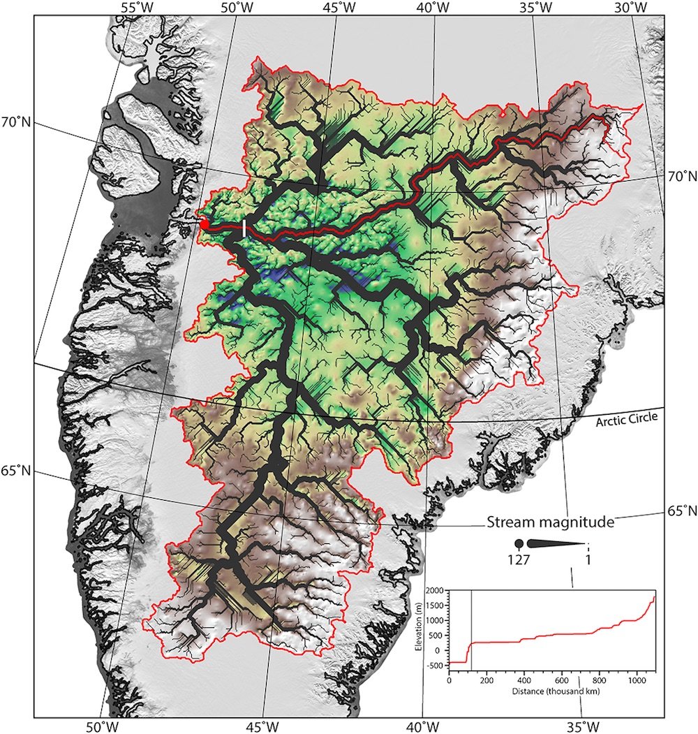 Click to enlarge rivers glacier Greenland