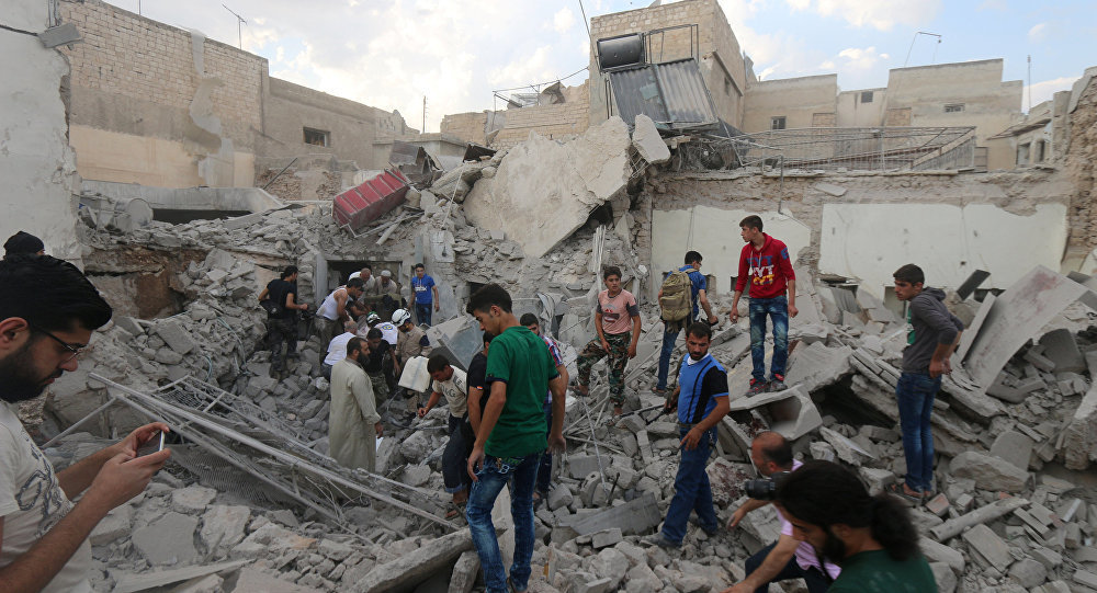 Click to enlarge Damascus bombed