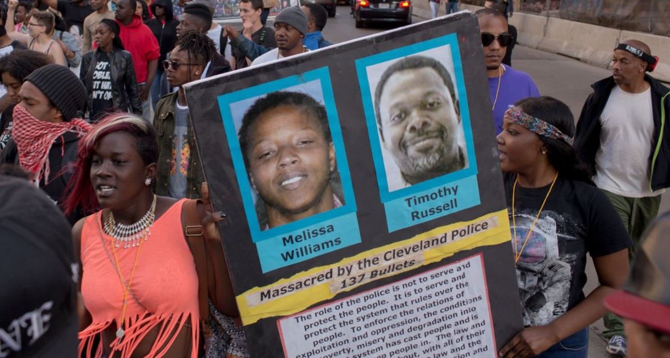 Click to enlarge Police brutality protest
