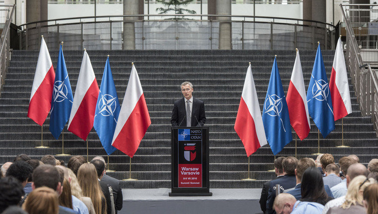 Click to enlarge NATO Secretary General Jens Stoltenberg Warsaw University
