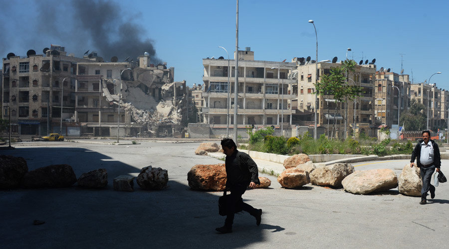 Aleppo shelled