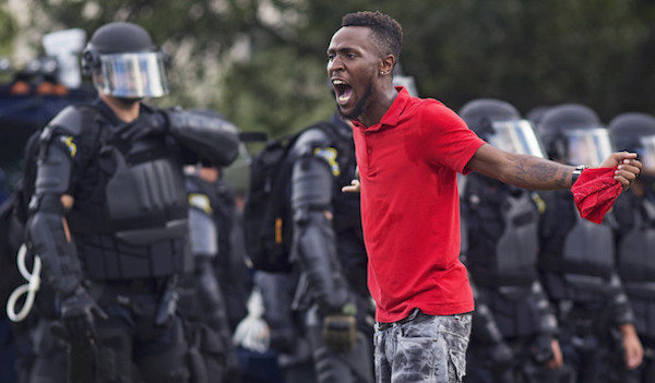 police protester