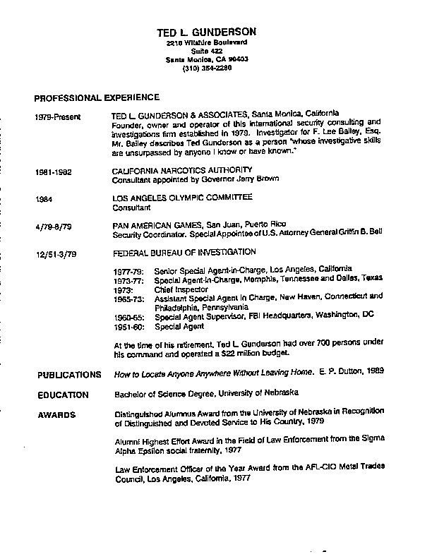 Gunderson resume