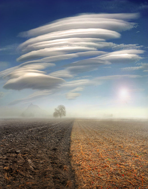 Click to enlarge Lenticular clouds