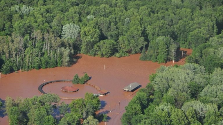 Flood damage in Ashland County, Wisconsin.