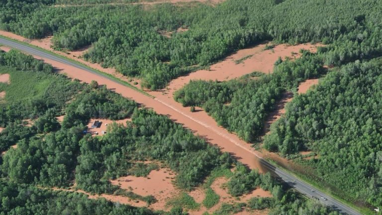 Flood damage in Ashland County, Wisconsin.