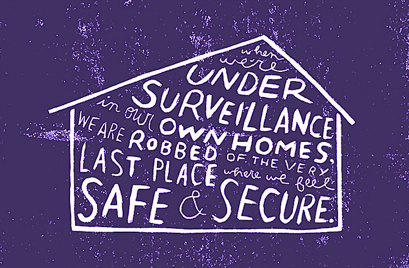 Click to enlarge under surveillance message