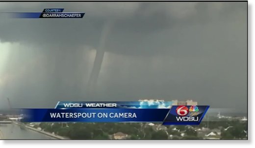 Waterspout over Lake Pontchartrain.