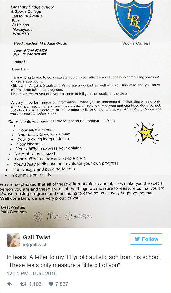 Click to enlarge School letter