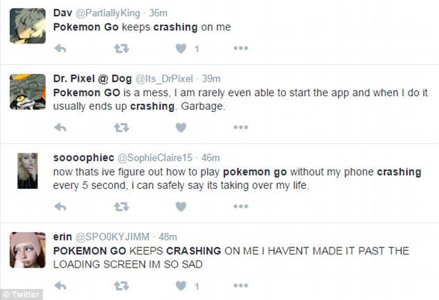 pokeman go crashes