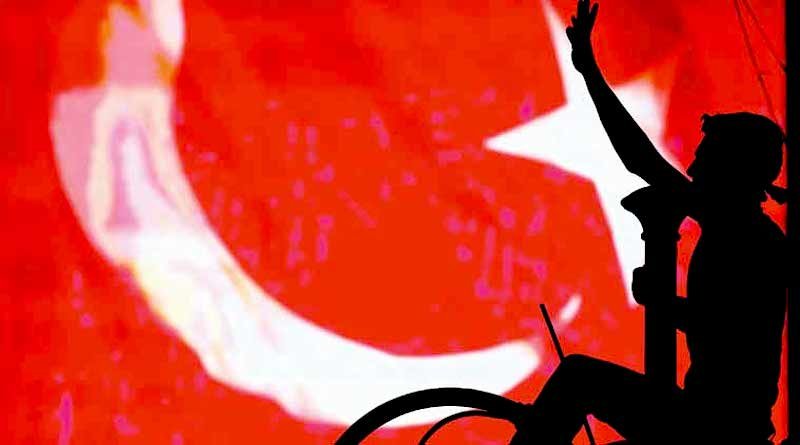 Click to enlarge Turk flag black silhouette
