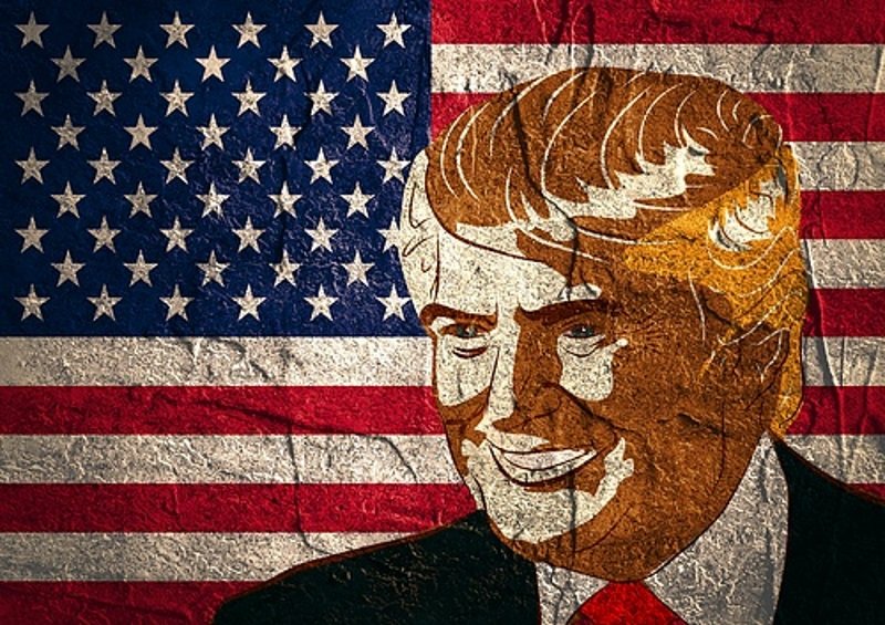 Trump US flag