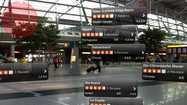 Click to enlarge yelp's augmented reality