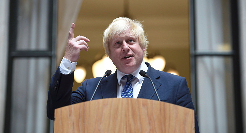 UK Foreign Secretary Boris Johnson