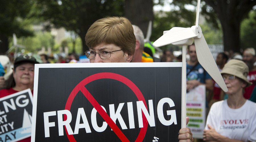 no fracking protest