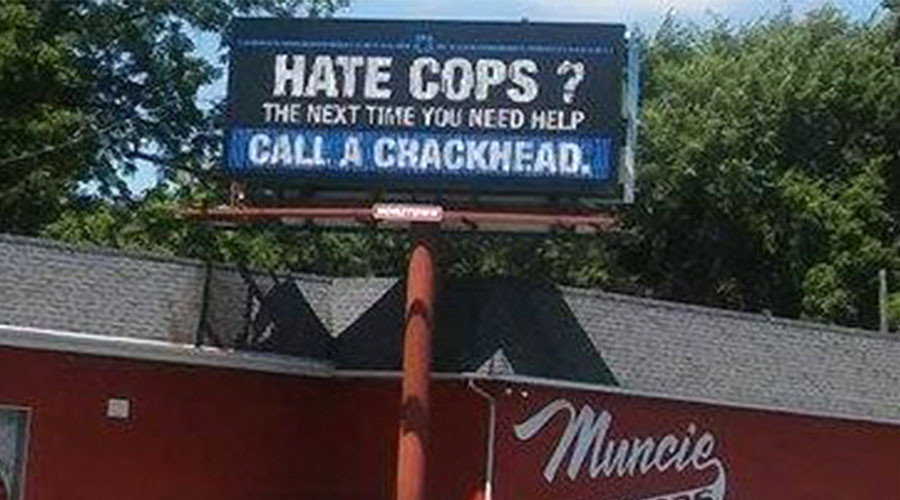 hate cop sign
