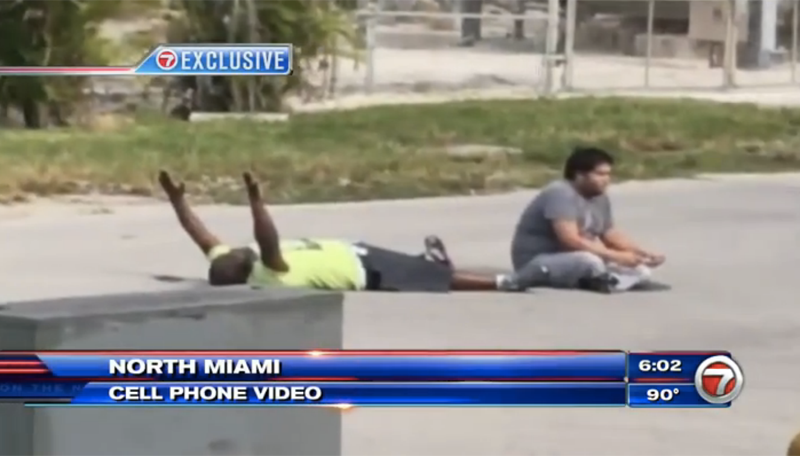 unarmed black man