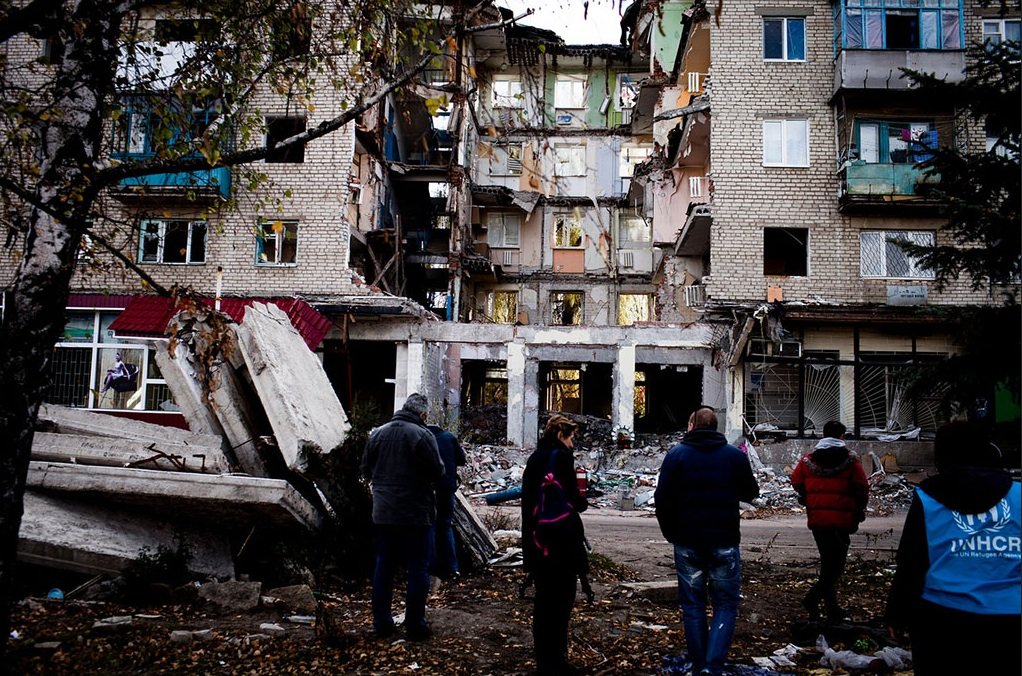 Click to enlarge Eastern Ukraine shelled by Ukrainian armed forces