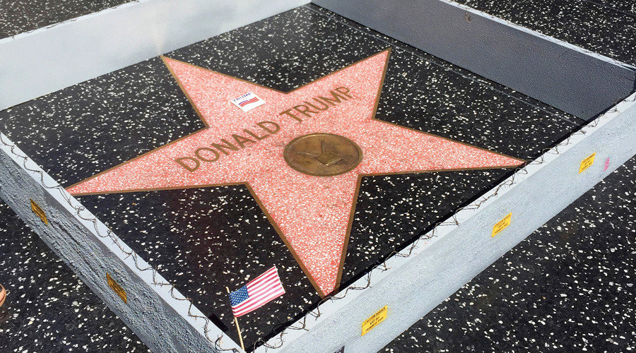 Click to enlarge Hollywood Walk of Fame Star awarded to Republican Presidential Nominee Donald Trump
