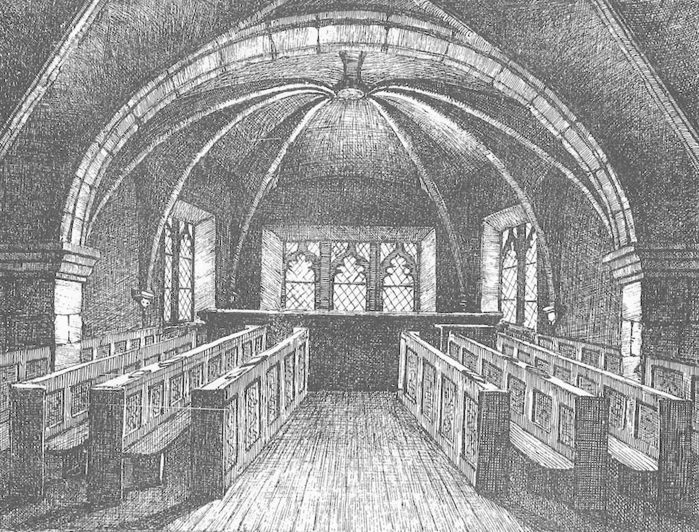 Church interior sketch