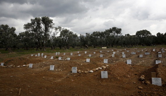 Graves of unidentified refugees in Turkey
