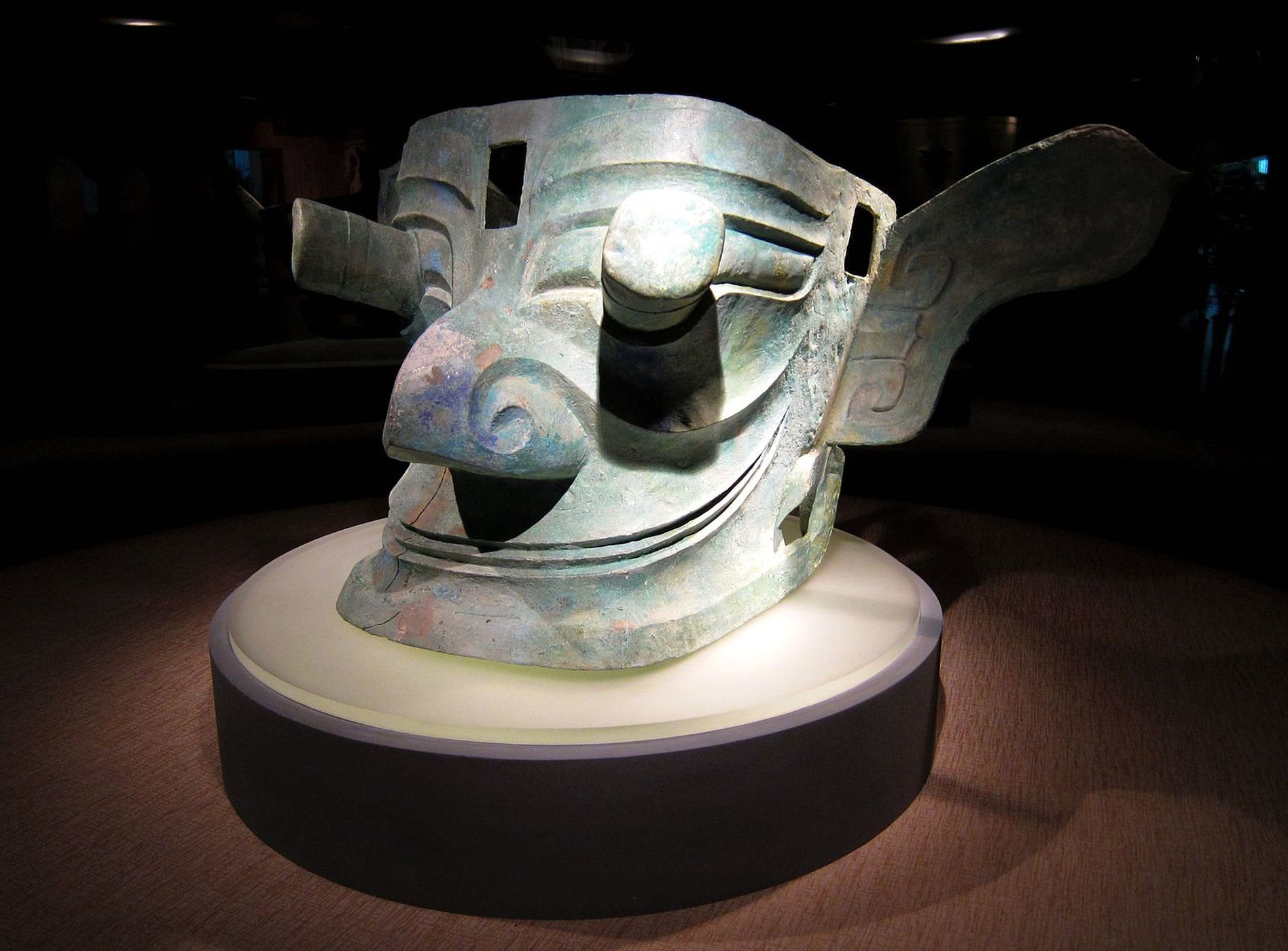 Click to enlarge bronze mask relic