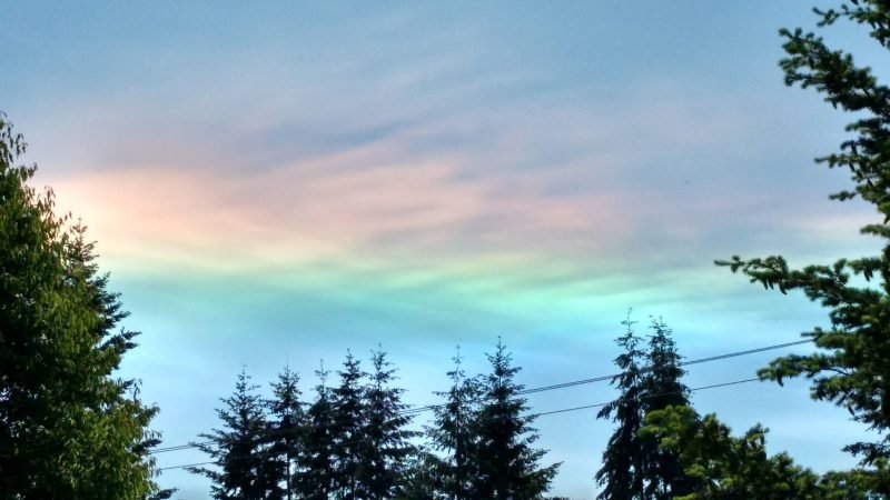 iridescent clouds