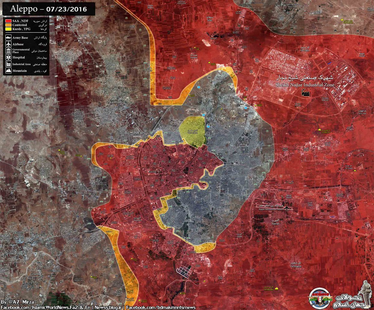 Click to enlarge aleppo Syrian war map