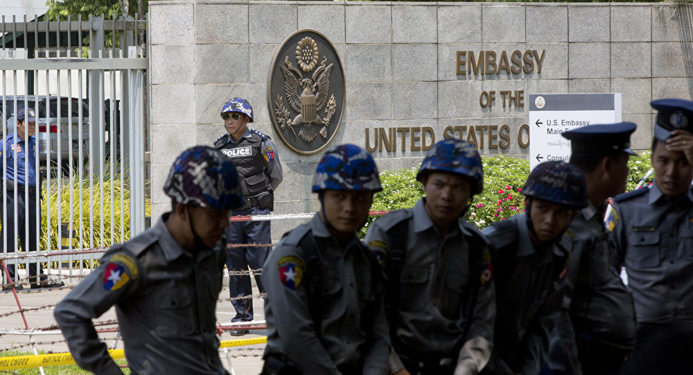 Myanmar police officers