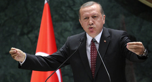 Erdogan doing some weird thing with his hands