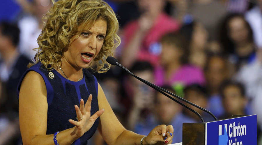 Click to enlarge Democratic National Committee (DNC) Chairwoman Debbie Wasserman Schultz