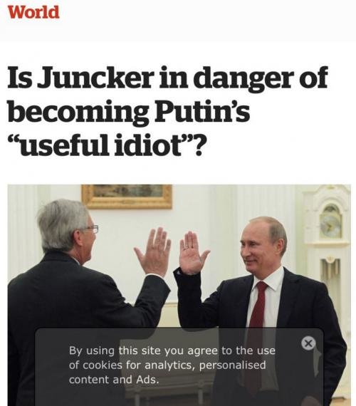 Click to enlarge Junker as Putin's useful idiot