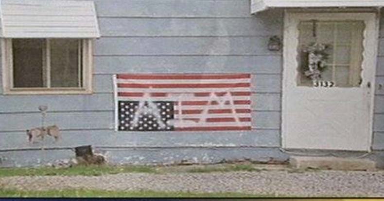 AIM flag protest