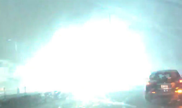 Train derails in dazzling Chicago lightning storm