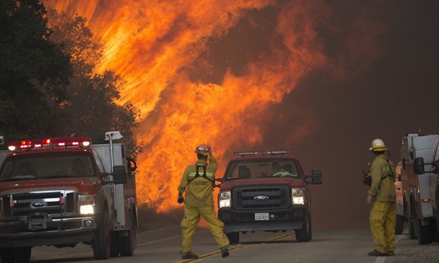 Click to enlarge California sand wildfire