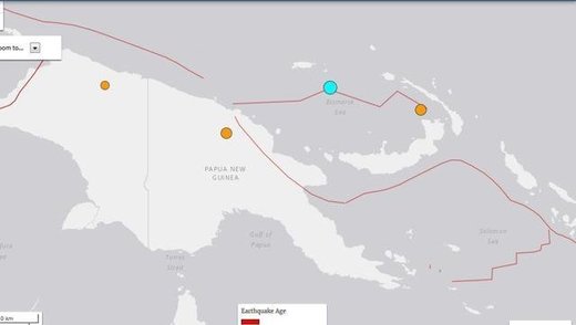 Papua New Guinea earthquake map