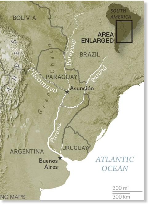 Click to enlarge map paraquay