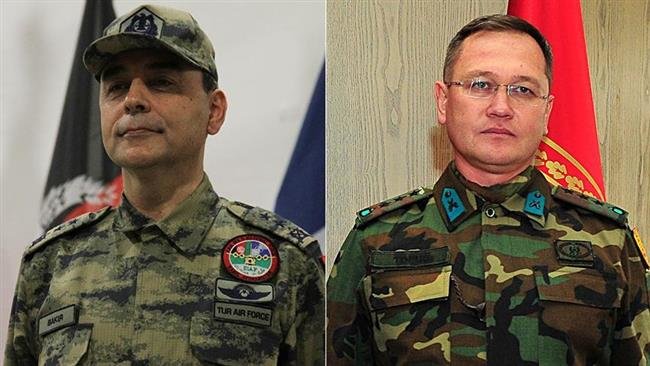 Major General Cahit Bakir (L) and Brigadier General Sener Topuc