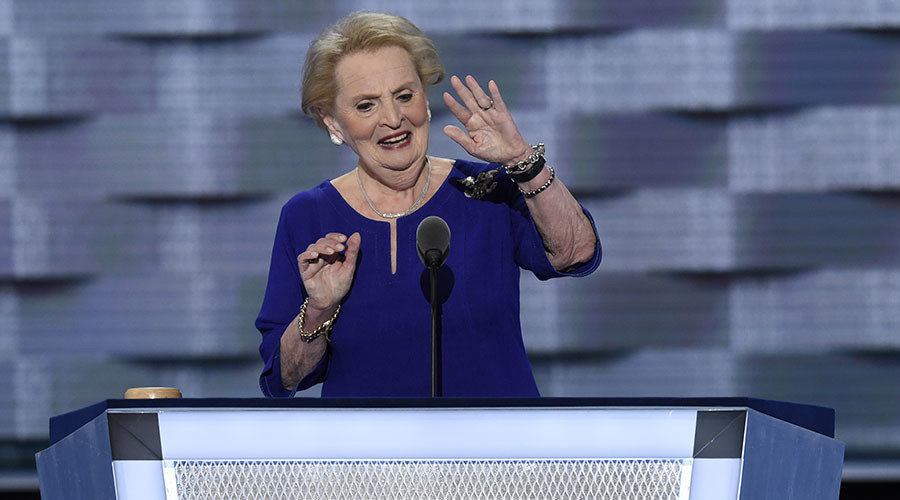 Click to enlarge Former US Secretary of State Madeleine Albright