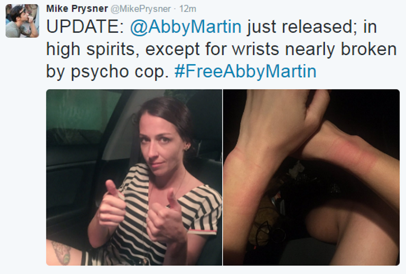 abby Martin arrest DNC