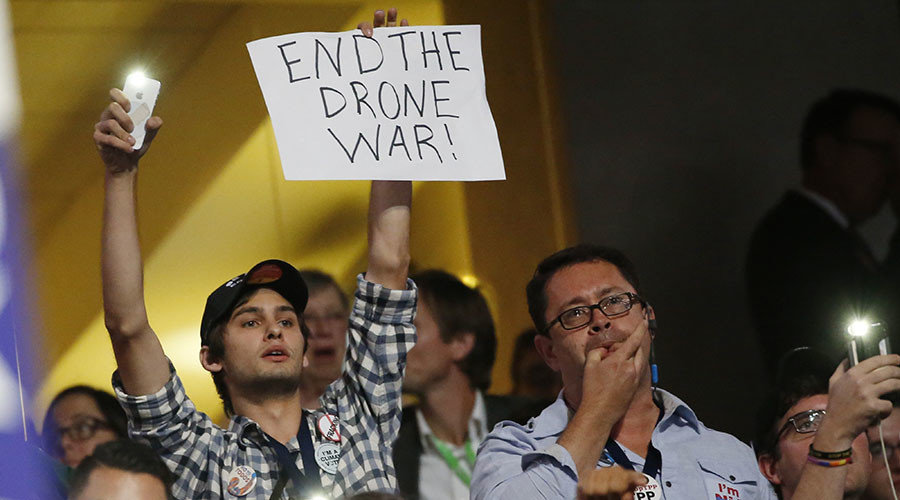 protests leon panetta speech DNC