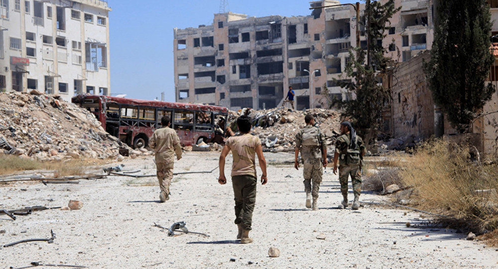 Syrian soldiers in Aleppo