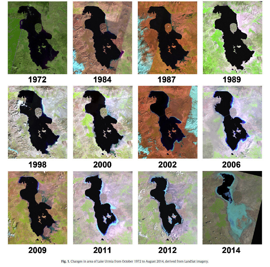 Changes to Lake Urmia