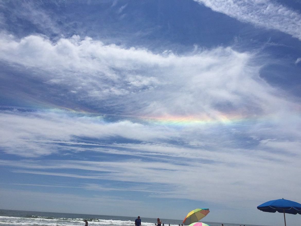 Rainbow cloud in New Jersey