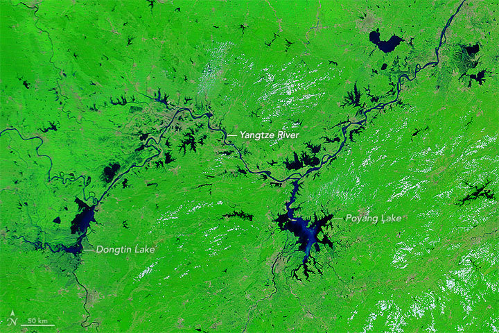 Click to enlarge Yangtze River basin, China, 28 July 2016.