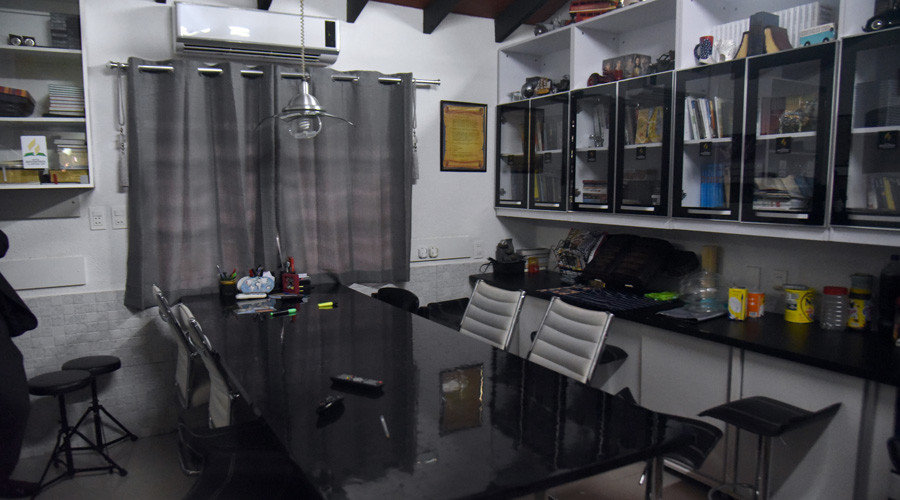 View of Brazilian drug trafficker Jarvis Chimenes Pavao's cell at Tacumbu prison in Asuncion