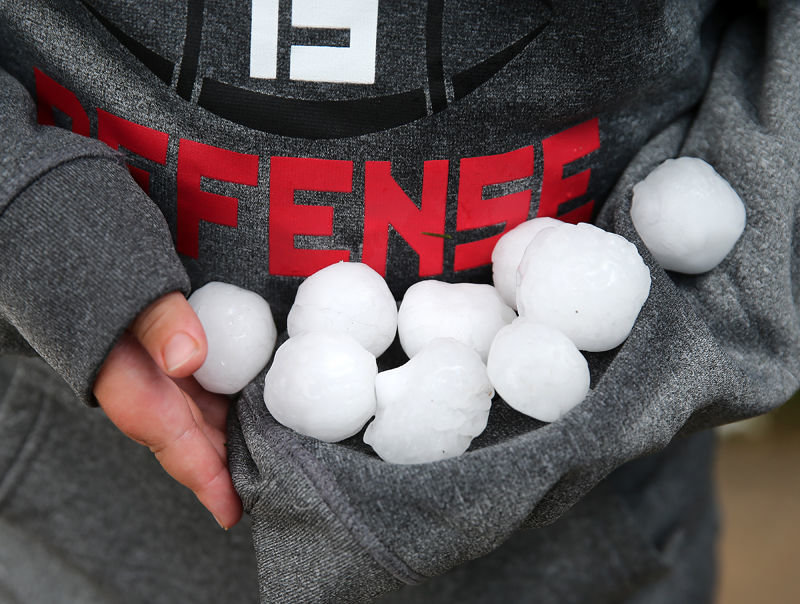 Baseball-sized hail 
