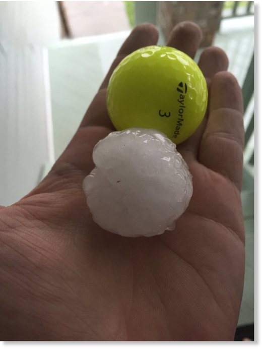 Golf ball sized hail SE Calgary