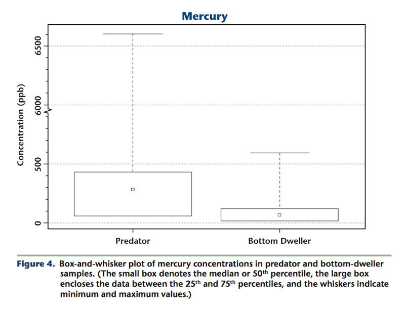 Murcury levels predators graph