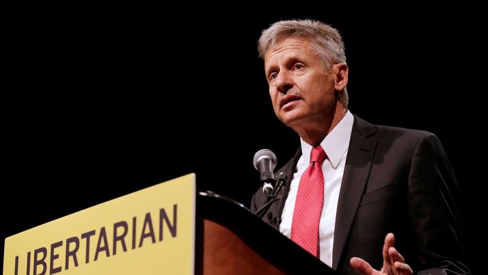 Click to enlarge Libertarian Gary Johnson